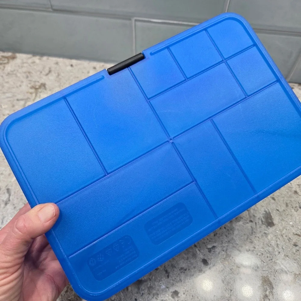 LEGO Nexo Knights Clay Storage Case Blue Organizer‎ Box with Compartments